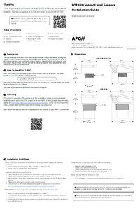 Thumbnail of document Guide - LOE Web Enabled Ultrasonic Level Sensor